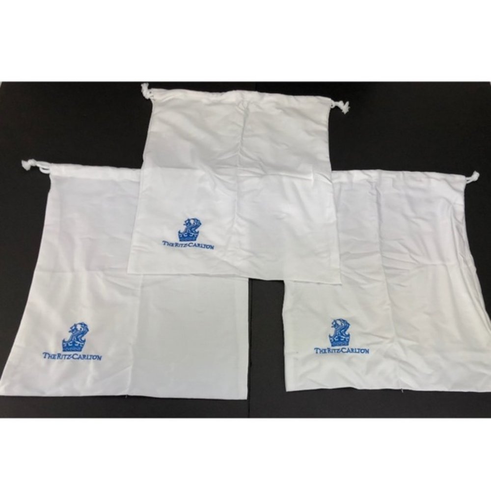 The Ritz-Carlton Hotel Drawstring Shoe Bags 3 Pcs